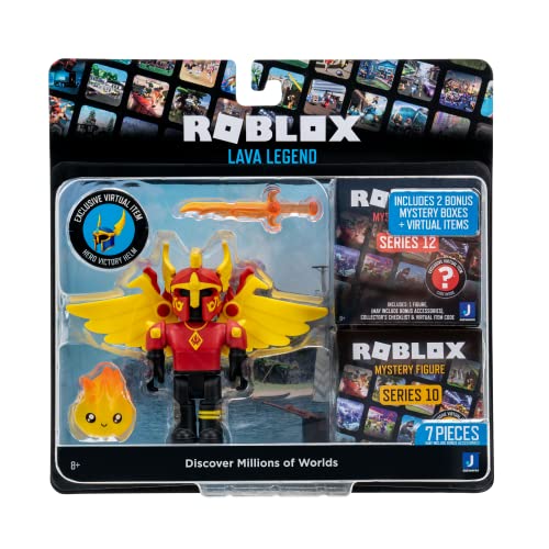 Roblox Action Collection - The Floor Is Lava: Lava Legend + Two Mystery Figure Bundle [Includes 3 Exclusive Virtual Items] #TOP1