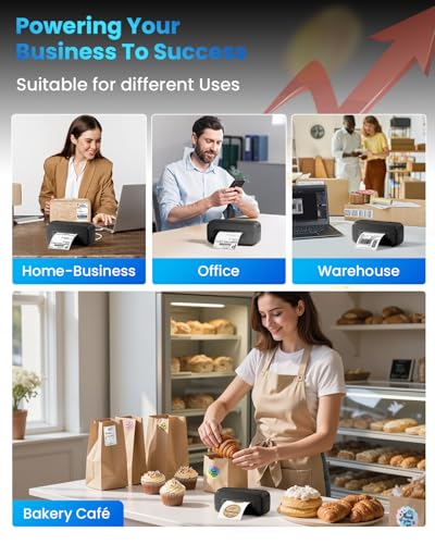 Image of Phomemo Shipping Label Printer- 4x6 Bluetooth Thermal Address Label Printer for Small Business,Barcode Compatible with iPhone,Android,Windows,Mac,Chromebook,for Shopify USPS-Black