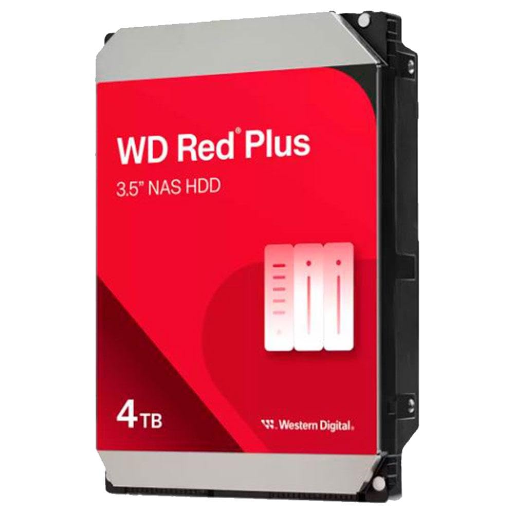WD Red Plus 4 to NAS Disque Dur Interne 3,​5" - 5400 RPM, SATA 6 GB/​s, CMR, Cache de 256 Mo