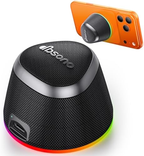 Stocking Stuffers for Men Women Teens: White Elephant Gifts for Adults HD Sound Bluetooth Speaker with Phone Stand, Cool Gadgets, Christmas Birthday Anniversay Gifts Ideas Girl Trendy Stuff-Black