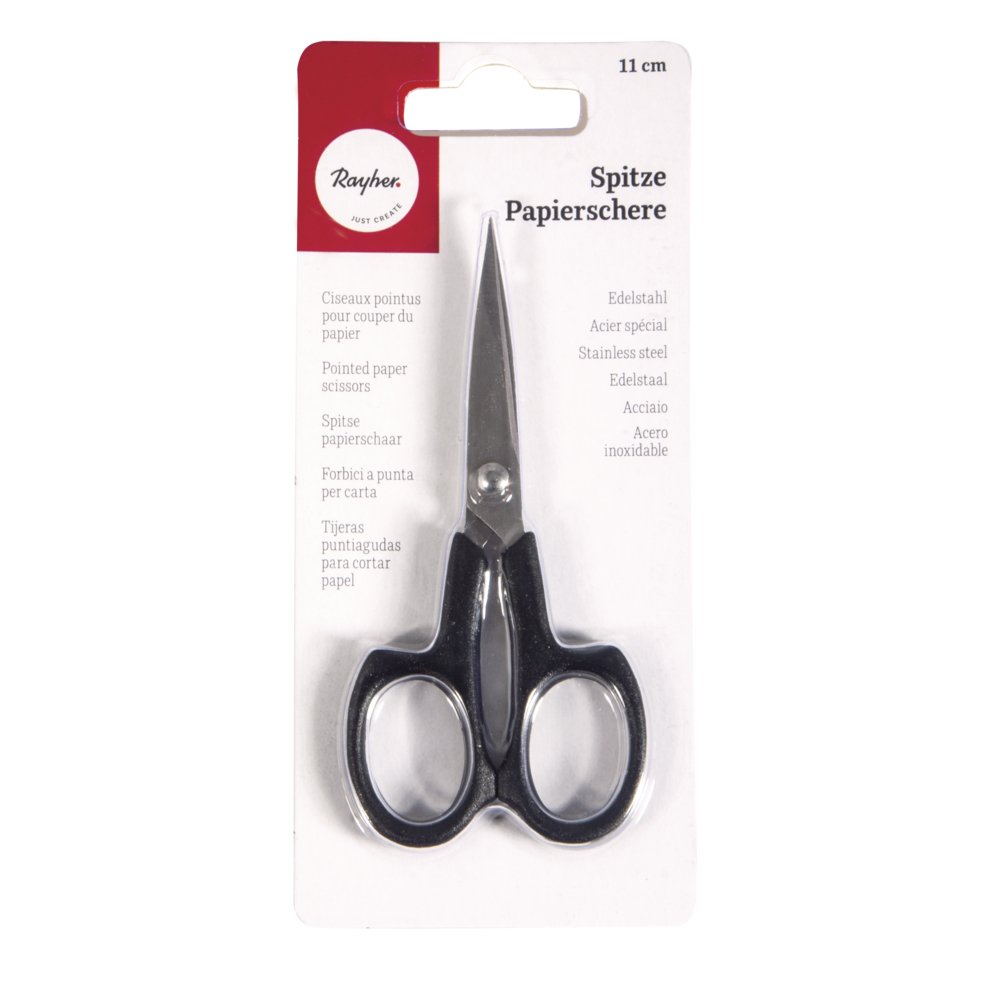 RAYHER HOBBY Forbici Da Carta Con Lame Appuntite, 11 Cm, Argento