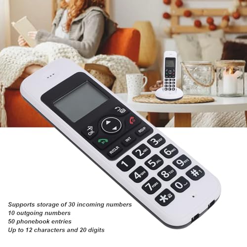 Teléfono inalámbrico para adultos con pantalla retroiluminada miniatura 3