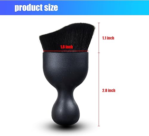 Miniatura 2 de Ajxn 1 cepillo para herramientas de limpieza interior del automóvil, cepillo de limpieza para detalles de cerdas suaves, con cubierta curvada,