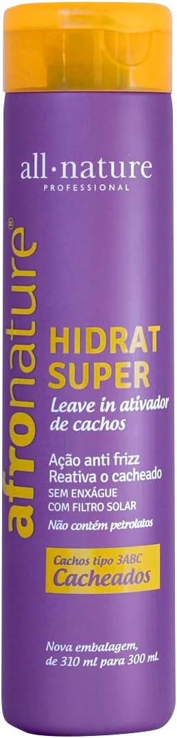 Creme Pentear Super Gel Ativador Cacho Afro All Nature, 300ml