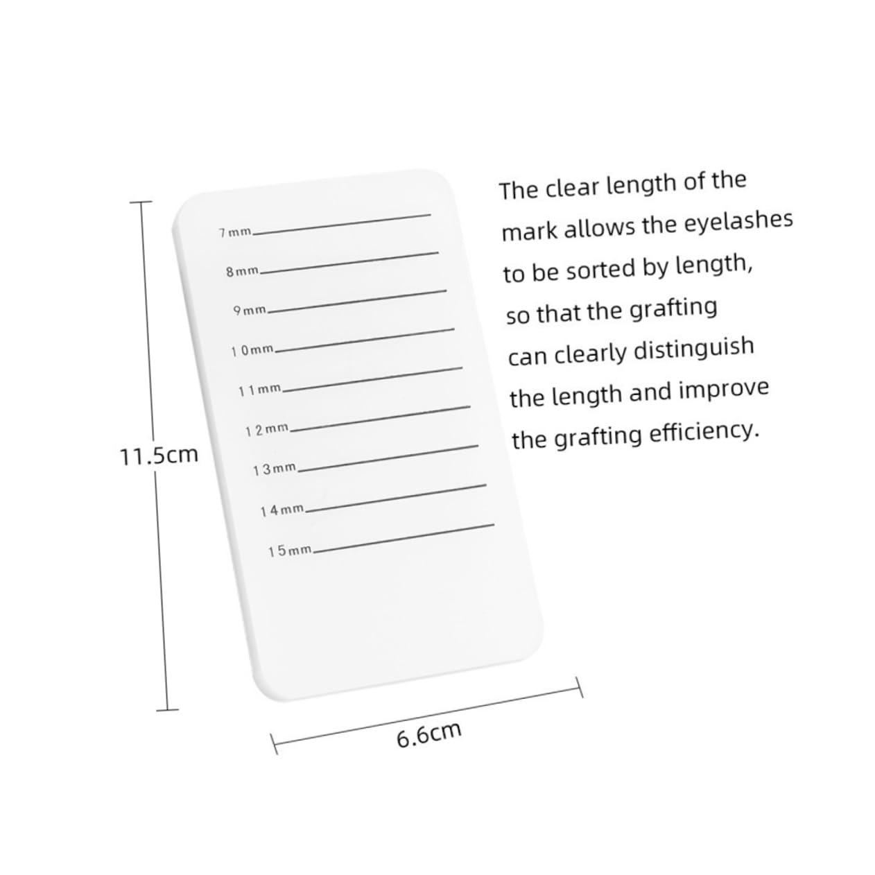 FOMIYES Elegant Eyelash Display Board Acrylic Lash Tray Holder with Length Scale Ideal for Lash Grafting
