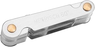 Pitch Cutting Gauge, Screw Thread Pitch Gauge Tool, 58 Blades Set Whitworth Metric Inch System Whitworth Tool Gauge