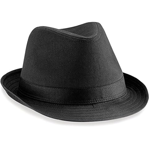 Beechfield Unisex Fedora Hat in Black Cover