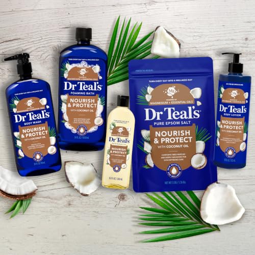 Dr Teal's Body Wash with Pure Epsom Salt, with Coconut Oil, 24 fl oz (Pack of 4) - image 7