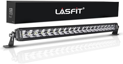 Lasfit Barra de luz LED de 20 pulgadas sin tornillos IP67 impermeable barra de luz todoterreno luz de trabajo para Jeep Wrangler, TacomaCamryAccord,