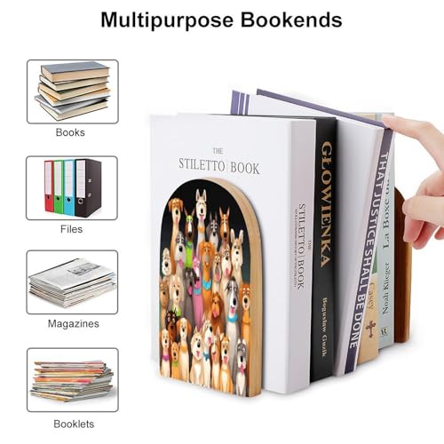 Sujetalibros originales de madera con siluetas de perros para regalar a amantes de la lectura 4