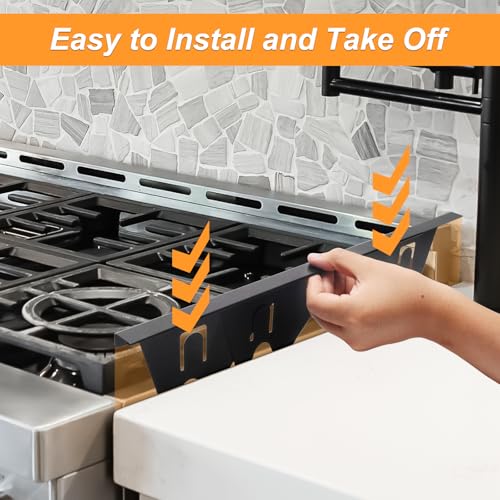 2+4Pack Stove Counter Gap Cover, Luxiv 2P Stainless Steel Stove Gap