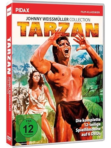 Tarzan Box   Johnny Weissmüller Collection / Alle 12 Tarzan Abenteuer Filme mit Johnny Weissmüller in einer Sammlung (Pidax Film Klassiker) [6 DVDs]