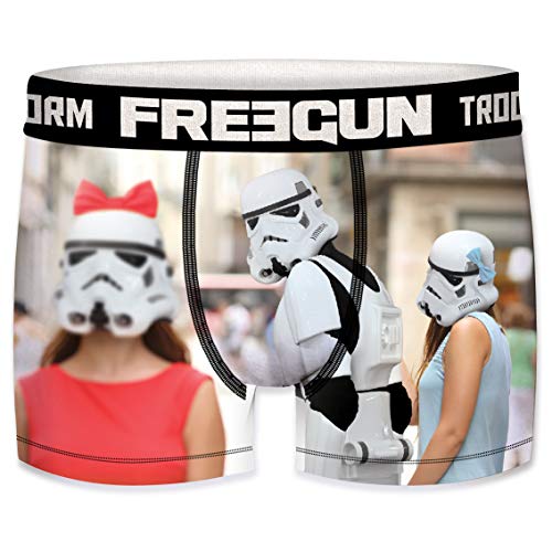 FREEGUN Calzoncillos tipo bóxer para hombre de Star Wars Funny Stormtrooper Guerra de las Estrellas Meme, paquete de 1 unidad, tallas S, M, L, XL, XXL, Motivo 2 (Sfstt31bmche), S