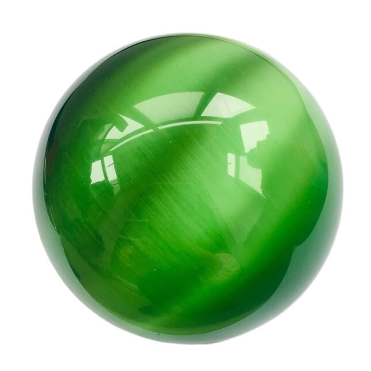Boule de cristal quartz vert naturel 8cm pour décoration d'intérieur et de maison