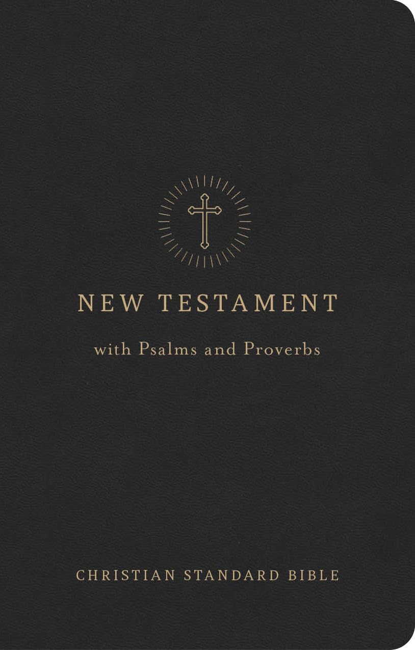 CSB Pocket New Testament with Psalms and Proverbs, Easy-to-Read Optimal Type, Black LeatherTouch