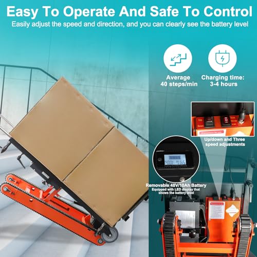 Dolly eléctrico para escaleras, carga máxima 441 lbs miniatura 4