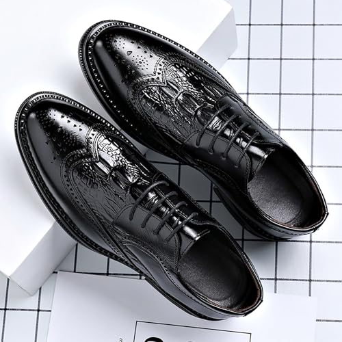 New Men's Shoes High-end Marriageable Split Leather Shoes Rubber Sole，Versatile Business Casual British Fabric Leather Men's Shoes4