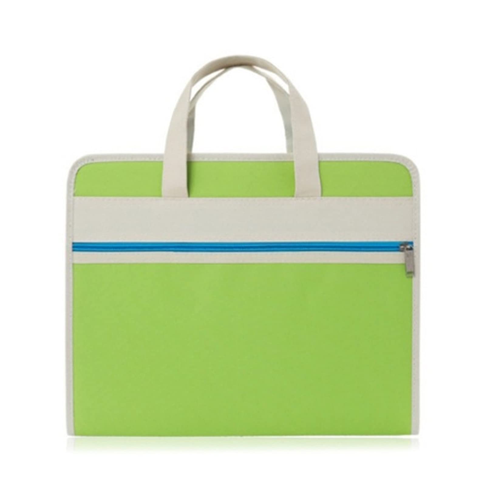 Organizzatore di file a fisarmonica, cartelle di file espandibili in tela Oxford 13 tasche con etichette colorate Maniglia porta documenti portatile Organizzatore di file(Green)