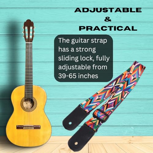Image of DEVICE OF URBAN INFOTECH Guitar Strap Belt for Acoustic & Electric Guitar Adjustable Buckle Guitar Strap Modern Design Guitar Belt For Acoustic /Bass /Electric Guitars