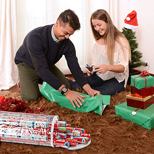 Propik Christmas Gift Wrap Organizer Clear, Fits 24 Rolls Of 40 Inch Long, Heavy Duty Pvc Wrapping Paper Storage Bag With Handles And Zippered Top, Underbed Tote Clear Tube Container (White Trimming) #TOP5