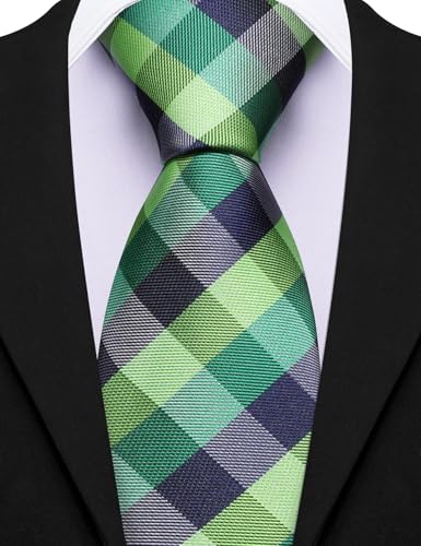 Image of Barry.Wang Men 6PCS Tie Silk Gift Necktie Clip Woven Tie Sets Party | Men Tie Classic Silk Gift Necktie With Tie Clip Jacquard Woven Neck Ties 6PCS Formal Wedding