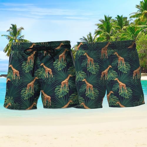 Giraffe Mens Swim Trunks - Zoo Animal Swimming Trunk for Men - Beach Shorts, Mens Swim Shorts 792