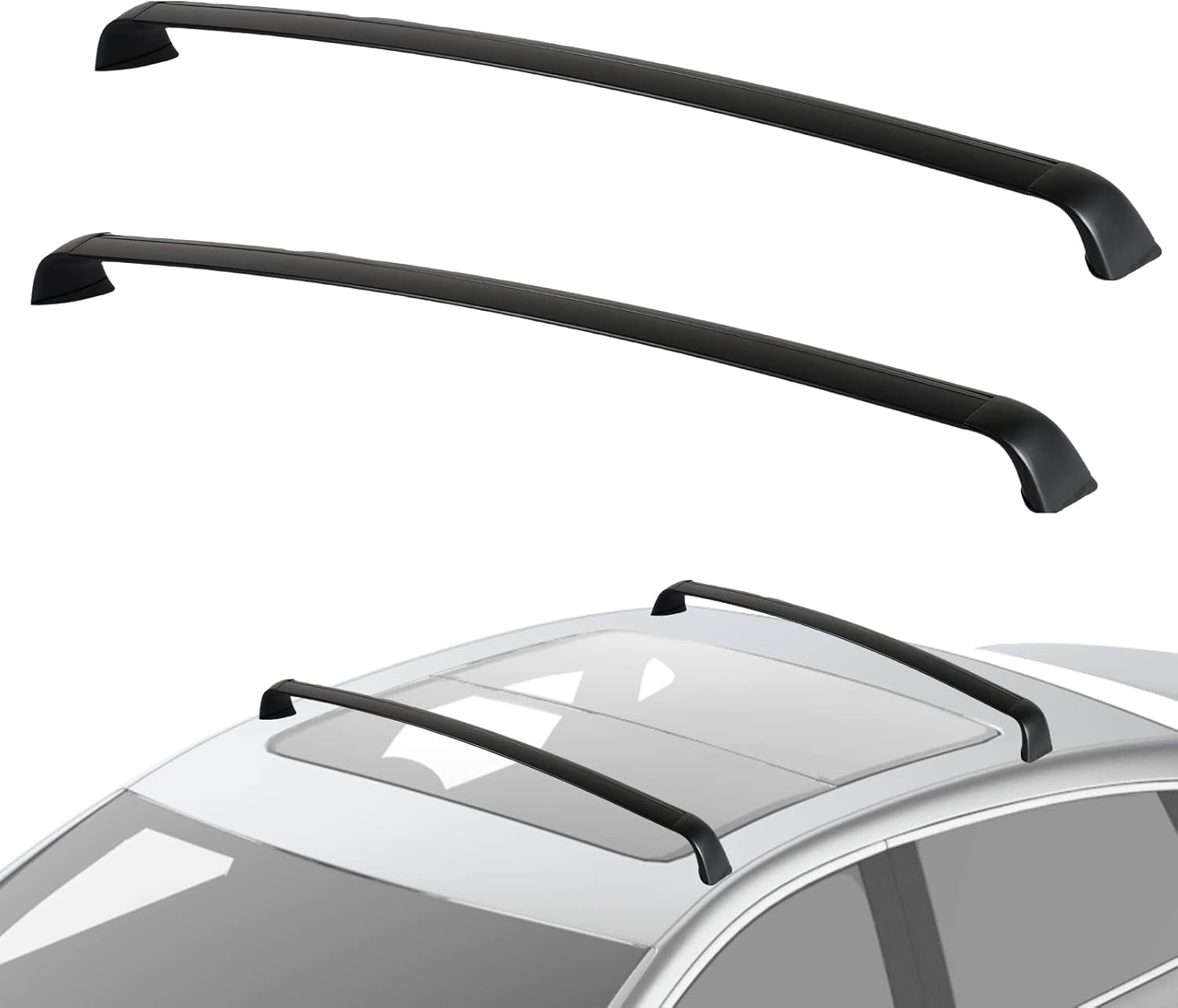 ZDKK Lockable Roof Rack Cross Bars AntiTheft Aluminum Roof Rail Cross Bars Cargo