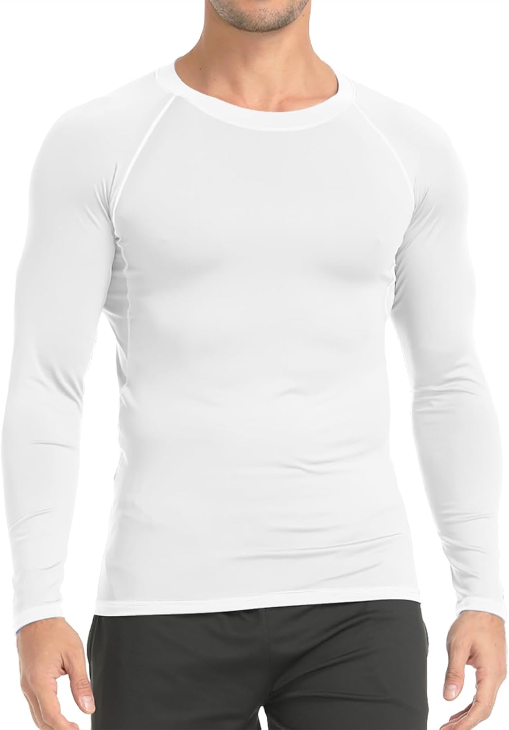 HYCOPROT Compression Shirts for Men Athletic Long Sleeve Base Layer Men's Workout Rash Guard Shirt Sports T-Shirt Undershirt