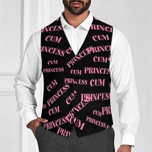 Cum Princess Suit Vest for Men Waistcoat Dressy V Neck Button Down Sleeveless Business Jacket Coat4