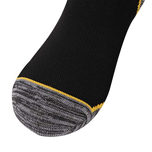 KitNSox Football Socks for Women, Custom Sport Soccer Baseball Mid Calf ID Socks Black 1 Pair4