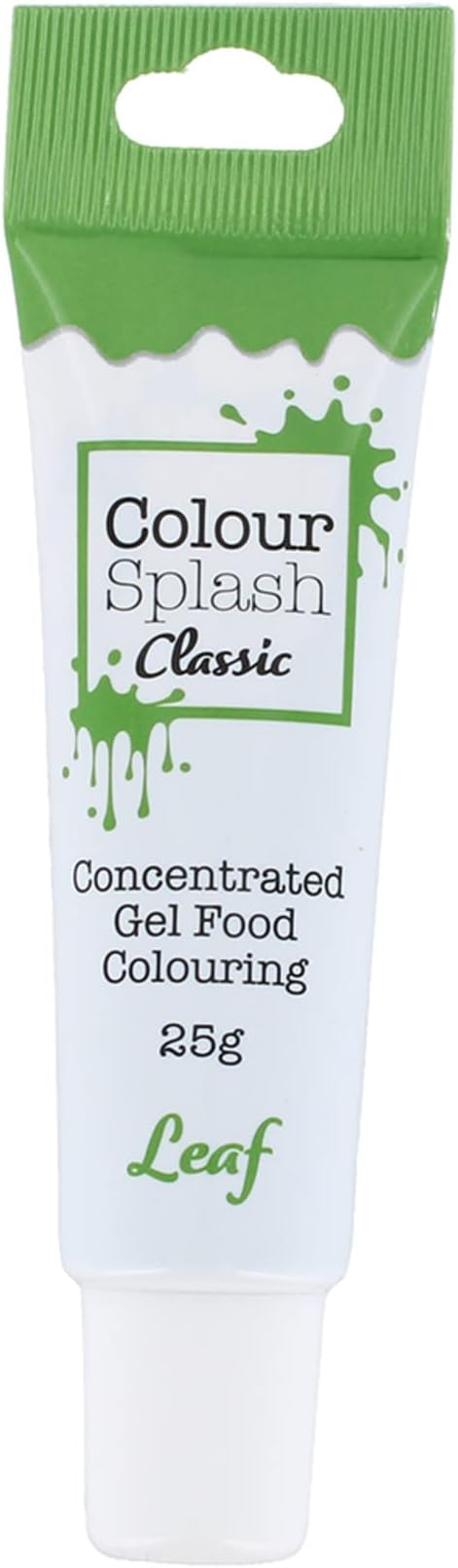 COLOUR SPLASH Food Colouring Gel Tube, Edible Ingredients, Highly Concentrated Gels, Easy to Use Squeezy Tubes, Transform Plain Cakes Into Bright, Eye-Catching Creations - Leaf Green 25g