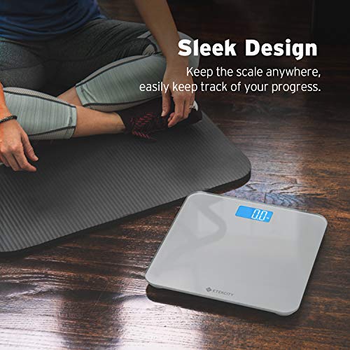 Etekcity Digital Body Weight Bathroom Scale With Round Corner Design, Large Blue Lcd Backlight Display, High Precision Measurements, 400 Pounds, 11.8X11.8 Inch (Pack Of 1) #TOP7