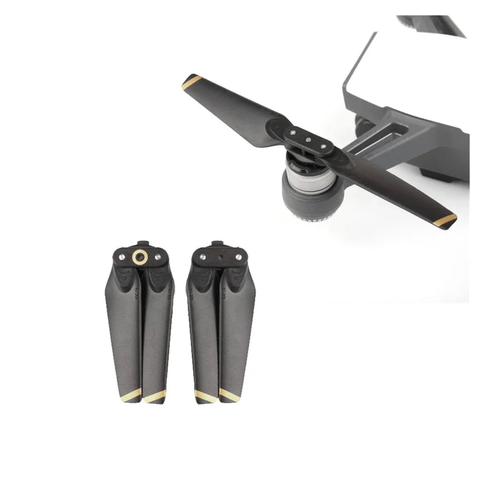 Śmigło do drona Spark Drone Szybkozłączki Składane łopatki 4730 Akcesoria Części zamienne Śruba skrzydełkowa Niebiesko-czerwono-biała(Black Silver 8pcs)