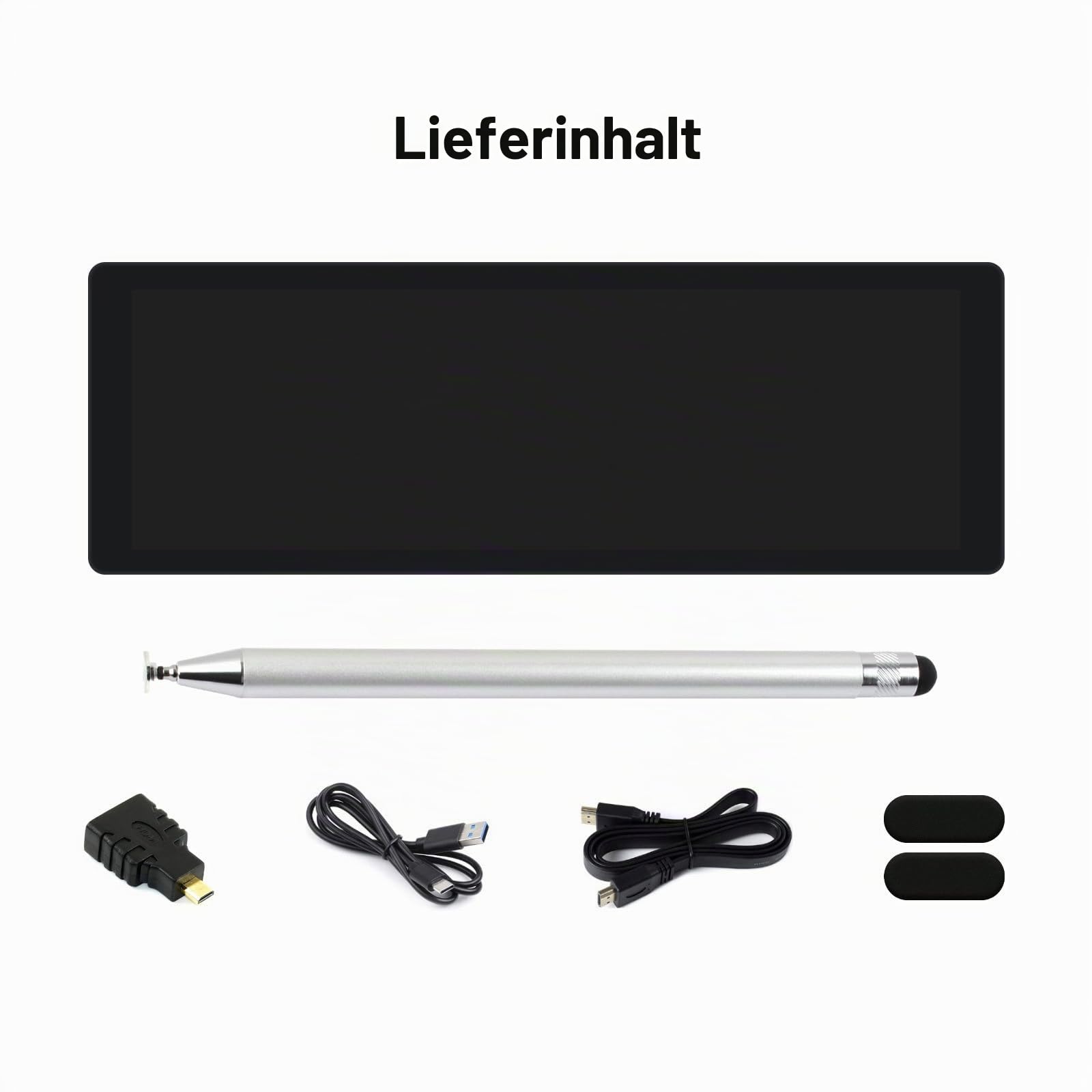 Waveshare 7.9inch IPS Touch Screen, 400 x 1280 Pixel, Toughened Glass Panel, HDMI Interface, with Hi-Fi Speaker, Collapsible Stand & Metal Case, Compatible with Raspberry Pi/Jetson Nano/Core3566/PC