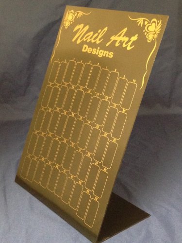 Black Nail Art Designs 50 Slot Nail Tips Display Board (Quantity: 5 Pieces)