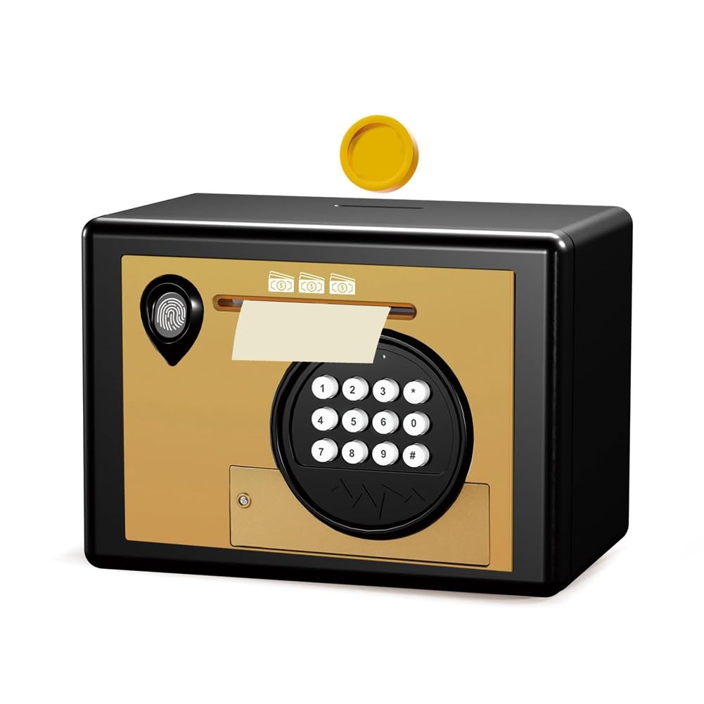 CTRLZS Piggy Bank Money Box,Electric Fingerprint Password Money Saving Box,Coin Bank Money Safe Atm Machine Gift for Kids