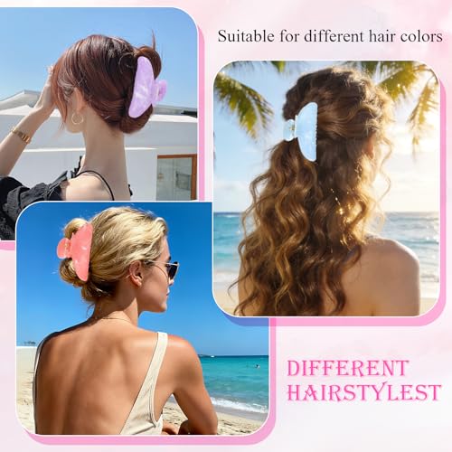 8 Pinzas grandes acrílicas para cabello mujeres miniatura 5