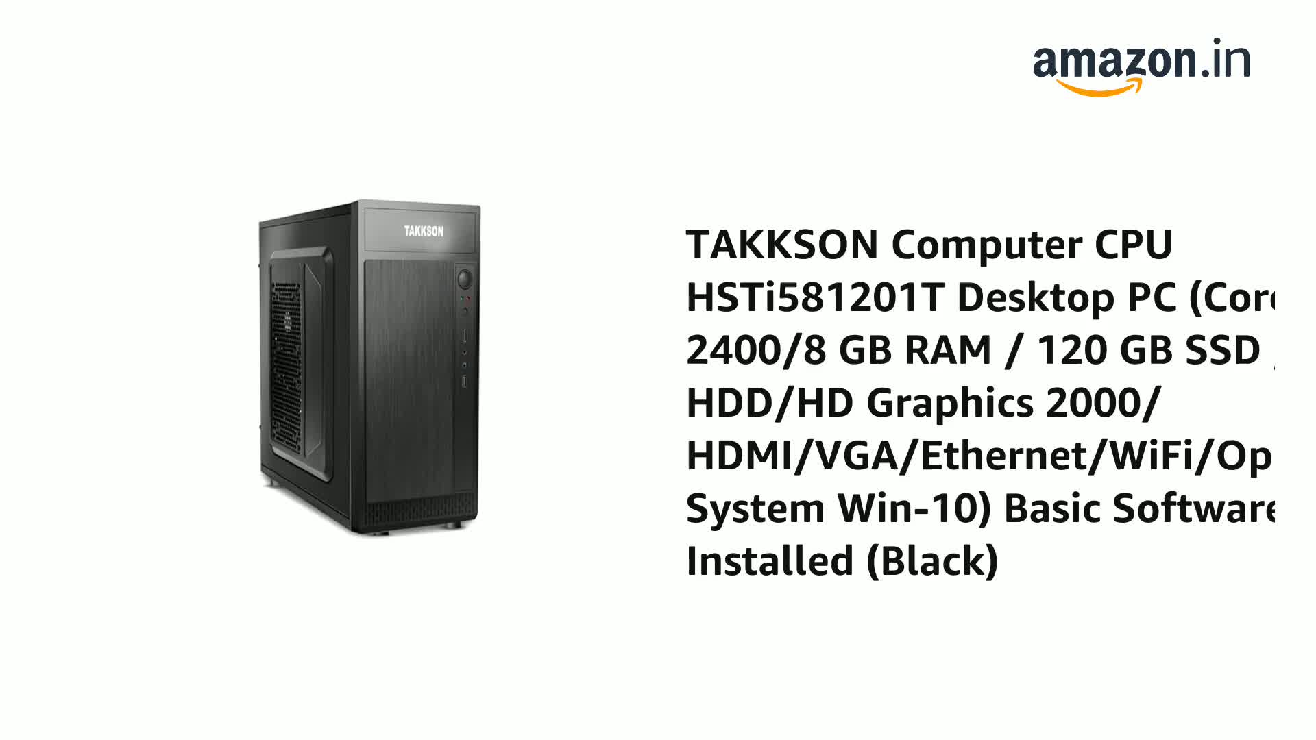 TAKKSON Hsti581201T Desktop Computer Pc (Core I5 2400/8 Gb Ram/120