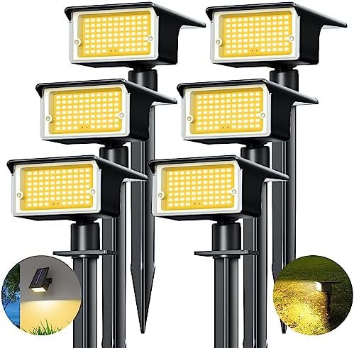 6 Faretti Solari A LED Da Esterno Nipify | 75 LED Ciascuno | 4 Modalità | Impermeabili | Per Giardino E Cortile - Foto 9