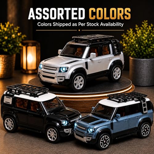 Image of GRAPHENE 1:22 Scale Die Cast Metal Toy Car Pull Back Action Openable Doors & Trunk Light Sound Realistic SUV Miniature Model Toy Vehicle Collectible Gift for Kids Boys Girls 2+ Years