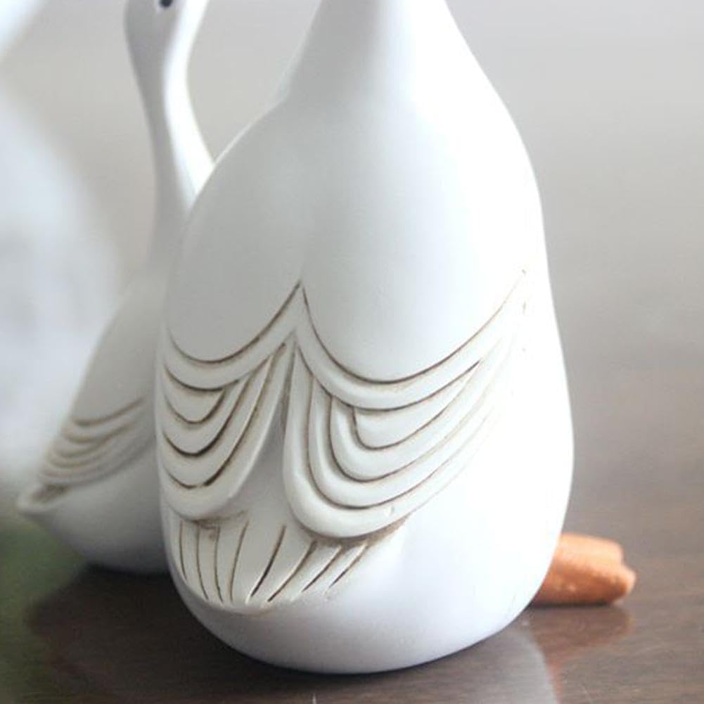 ZEshops Lifelike Mother Duck and Ducklings Resin Statue for Patio Yard Decoration - Durable and Hand-Drawn Sculpture (Extra Large Size (22cm x 14.5cm))