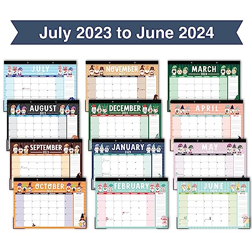 Gnome Teacher Desk Calendar 2023-2024 - Academic Desk Calendar 2023-2024, 2023 Large Desk Calendar School Year 2023-2024, Calender 2023 Desk Calendar July 2023-2024, Desktop Calendar 2023-2024 #TOP2