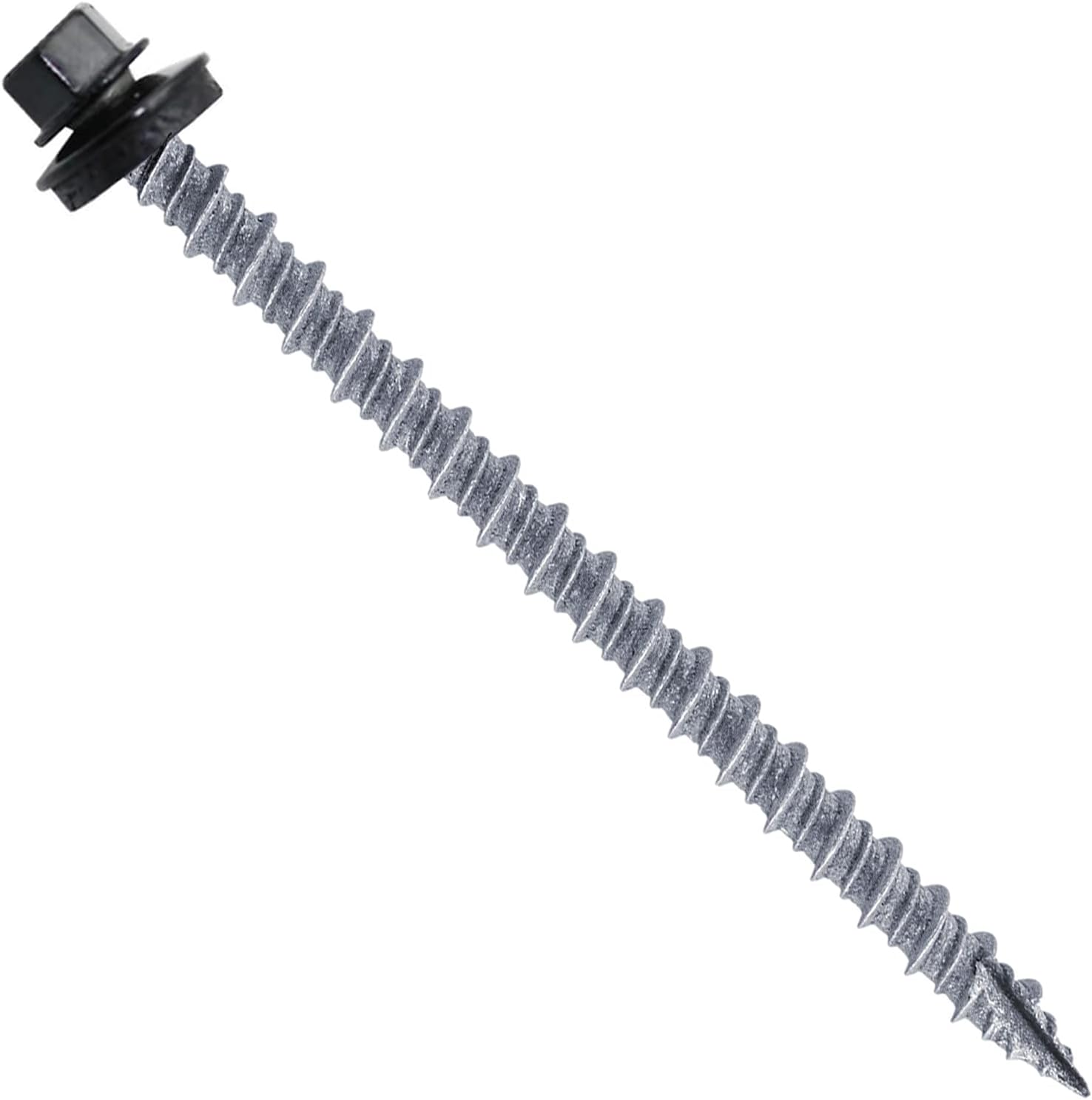 #10 Metal Roofing Screws: (250) Screws x 3 Black Hex Head Sheet Metal Roof Screw. Self Starting/Tapping Metal to Wood Sheet Metal siding Screws. EPDM Washer. for Corrugated Roofing