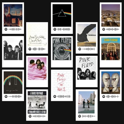 Image of Funk You Store Pink Floyd Poster | Pink Floyd Band Songs Mini Poster Kit (Set of 15) | Pink Floyd Band's Songs Polaroids (8 x 6 cm) Posters for Phone Accessories, Bedroom, Office, room decoration