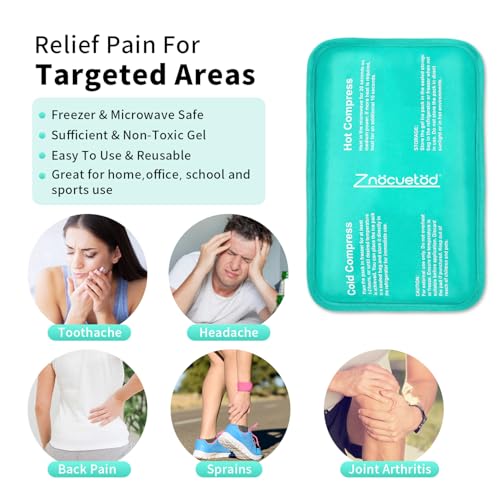 Image of Gel Ice Pack for Injuries Reusable Soft Freezer Ice Bag with Strap- 1 Pack