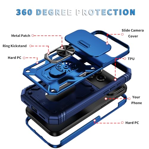 Coque Phone 17 Pro bleu antichoc protégeant l'objectif des rayures