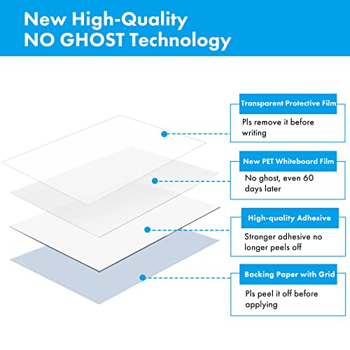 hamigar whiteboard sticker for wall 1834 x 7934 dry erase board wallpaper peel and stick white board stick on wall contact paper adhesive poster board whiteboard with 1 marker