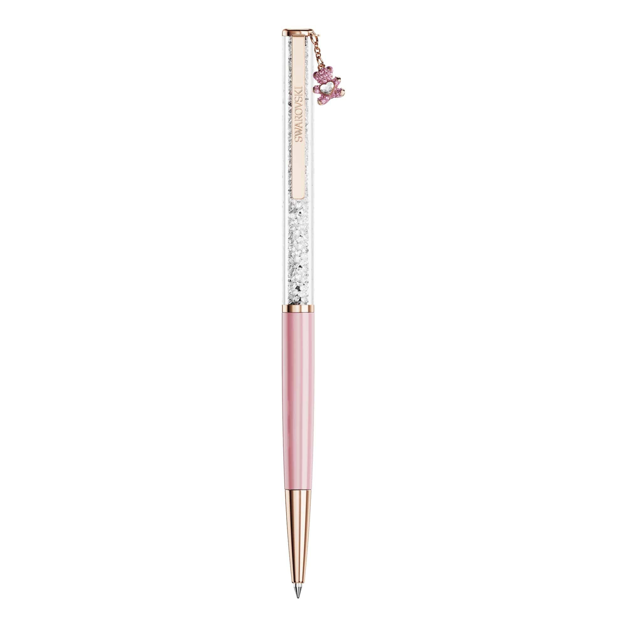 Swarovski Crystalline ballpoint pen Teddy Pink Pink lacquered Rose gold-tone plated — view 2