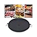 HAZYJT Raclette Grill Plancha Teppanyaki Aluminio La Parrilla Antiadherente Apta para Todo Tipo De Cocina Multifuncional Party Grill,Negro