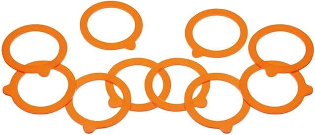 KitchenCraft Home Made Replacement Jar Seals (for KCLP Preserving Jars), Silicone, Pack of 10